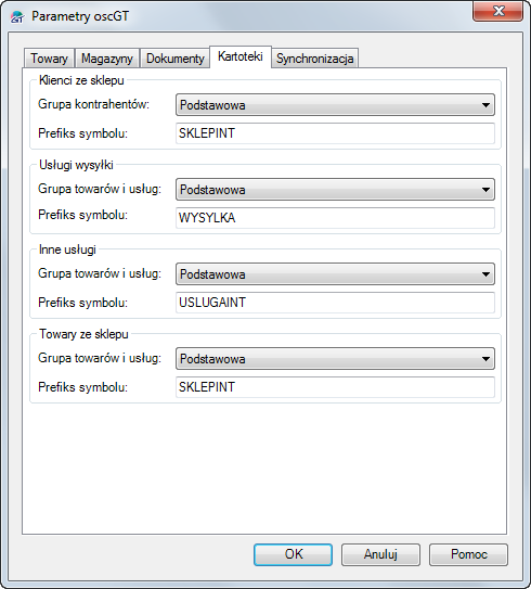 Parametry – Kartoteki Parametry – Kartoteki