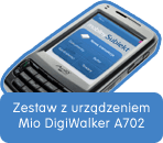 Zestaw z urządzeniem Mio DigiWalker A702