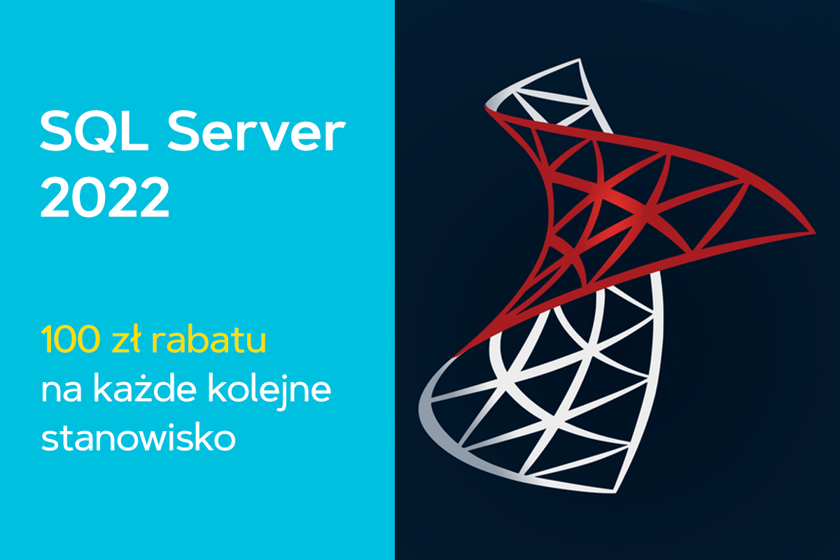 100 zł rabatu na każde kolejne stanowisko Microsoft SQL Server 2022