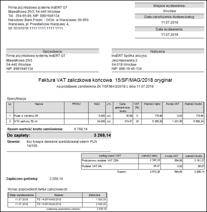 Jak Wystawić Fakturę Zaliczkową W Subiekcie Gt Insert Gt Subiekt